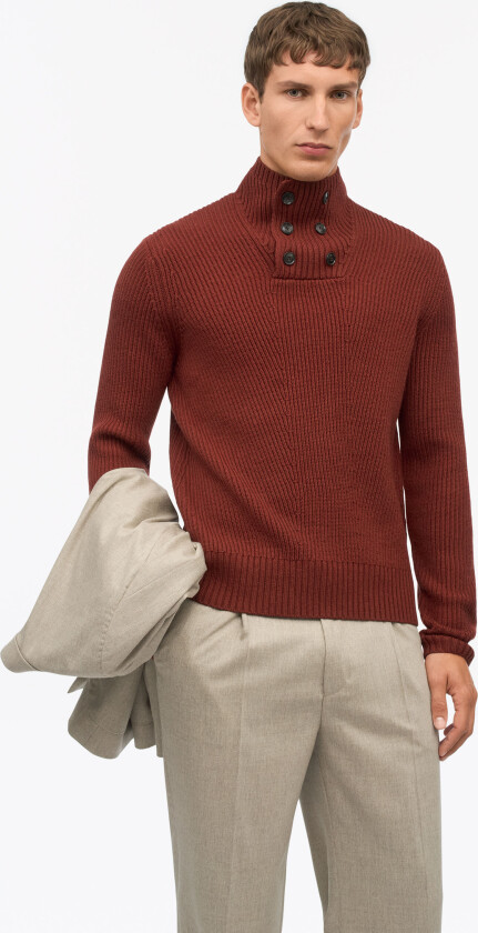 Peter Funnel Neck Wool Pullover
