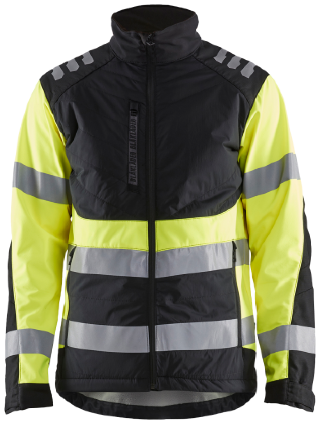 SOFTSHELL JAKKE HI-VIS GUL M SVART/GUL