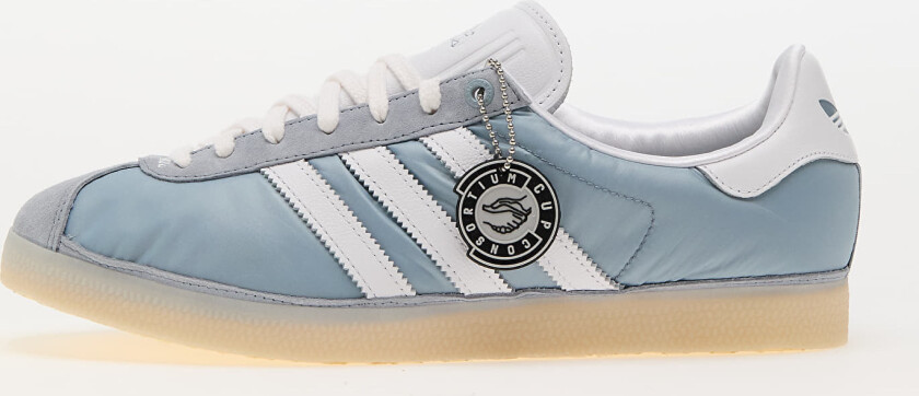 Joggesko adidas x Footpatrol Gazelle Light Grey/ Ftw White/ Easy Yellow EUR 39 1/3