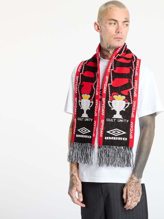 Skjerf Umbro Cult Unity Scarf Black/ Red Universal