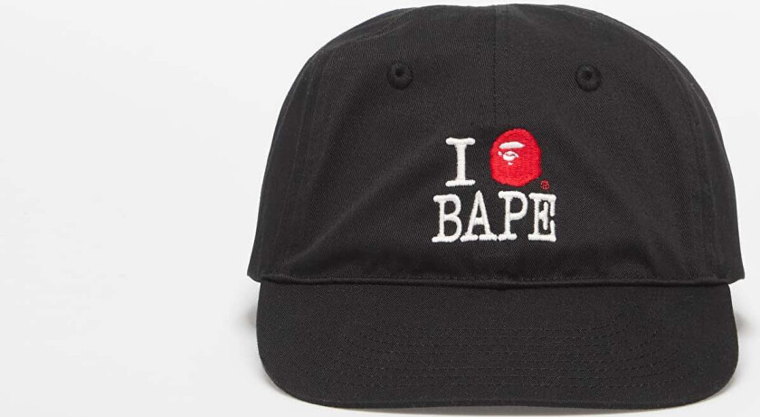 Hette A BATHING APE Logo Cotton Twill Cap Black Universal