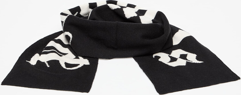 Skjerf Palm Angels Logo Knit Scarf Black/ Off White Universal
