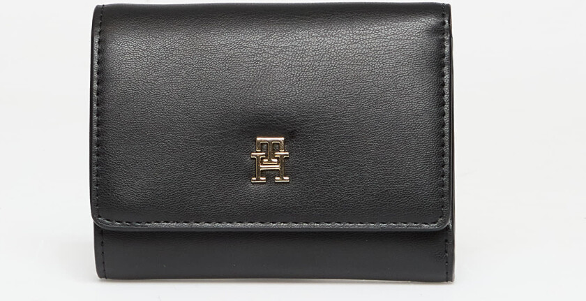Lommebok Tommy Hilfiger TH Monogram Flap Trifold Wallet Black Universal