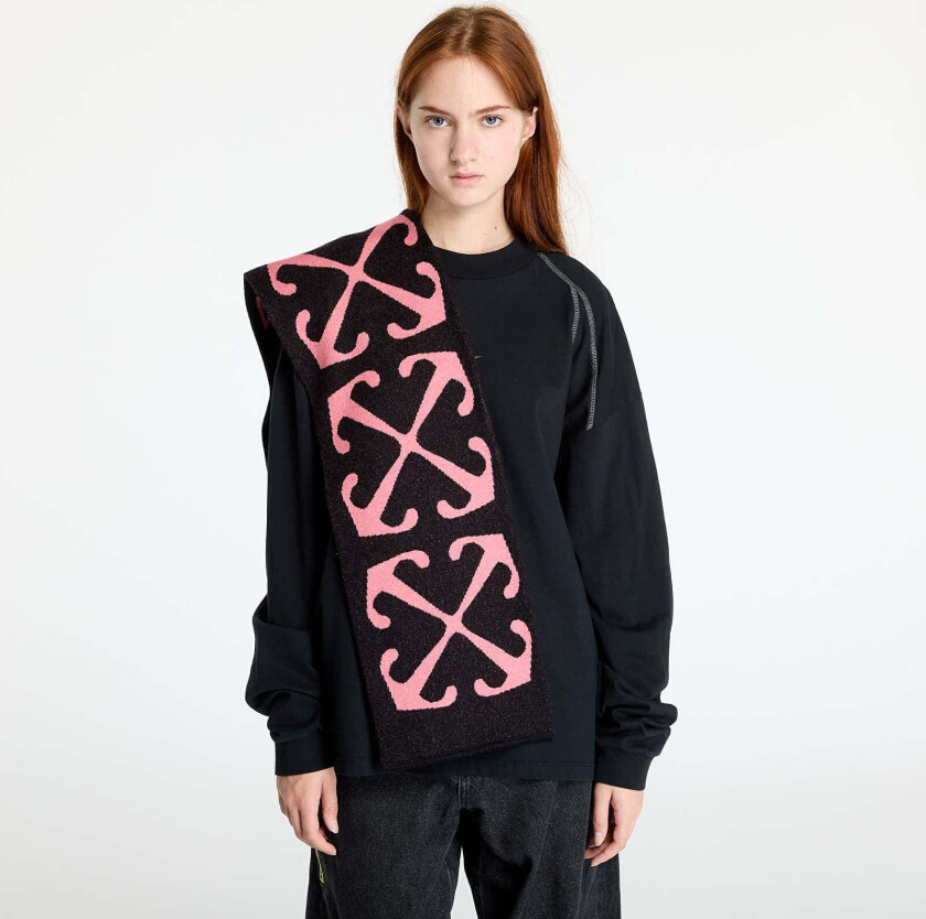 Skjerf Off-White Kids Arrow Diag Scarf Black/ Pink Universal