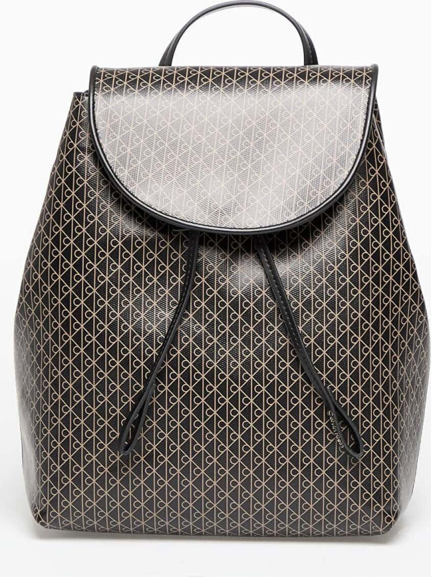 Ryggsekk Calvin Klein Emblem Aop Flap Backpack Black Universal