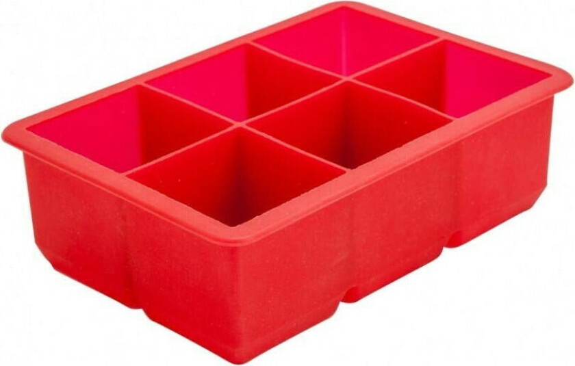 Rød Silicone Isterningsform 6 Rum