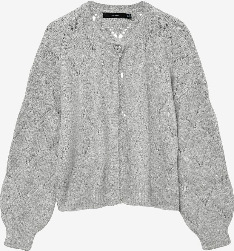 Kardigan vmShell LS O-neck - Grå