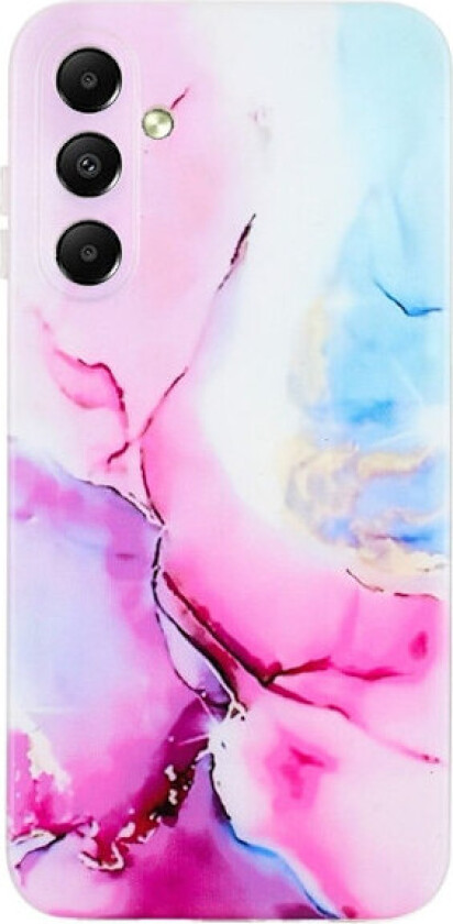 Marmordesign Samsung Galaxy A15 deksel - Rosa / Blå