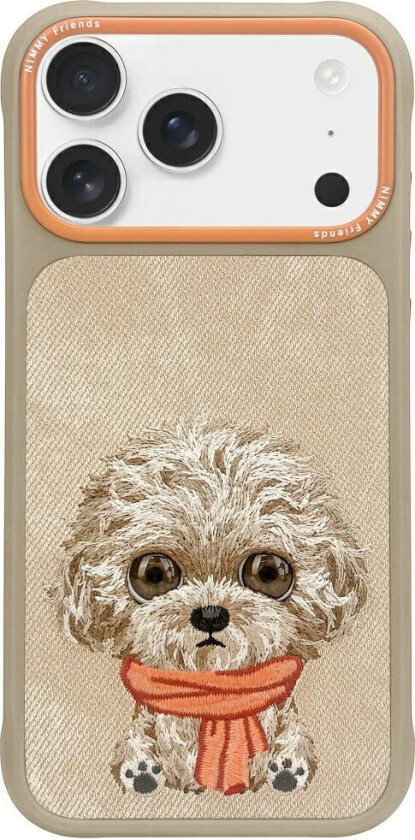 Big Eyed Pet 2.0 Hundedeksel for iPhone 17 Pro Max - Beige