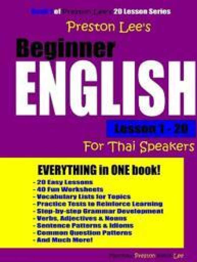 Preston Lee's Beginner English Lesson 1 - 20 For Thai Speakers