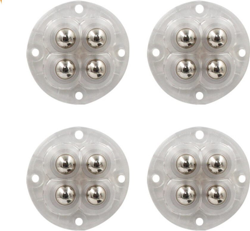 Bilde av 20 stk. møbelhjul, selvklebende dreiehjul, kraftige møbelhjul (4-pakning) Transparent