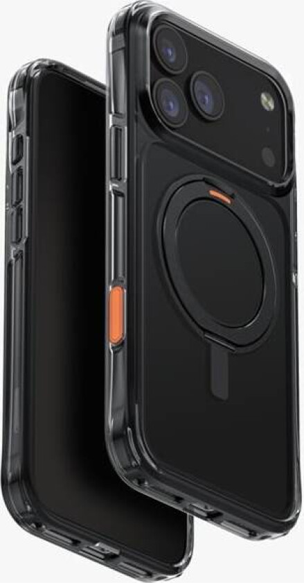 Uniq Swivix roterende 360-støttedeksel for iPhone 17 Pro Max - Svart