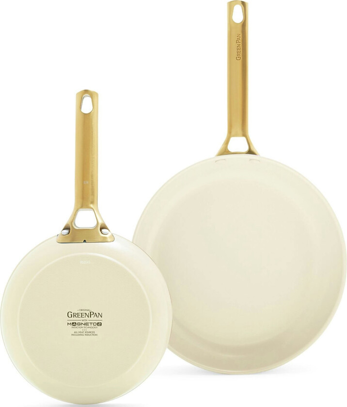 Greenpan Padova Reserve Stekepanne 2-pk Cream White - Stekepanner Resirkulert Aluminium Kremhvit - CC008494-001