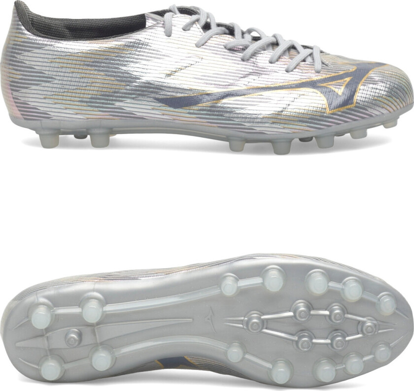 Alpha II Elite AG Platinum Silver - Sølv/Gull - Kunstgress (AG), størrelse 45