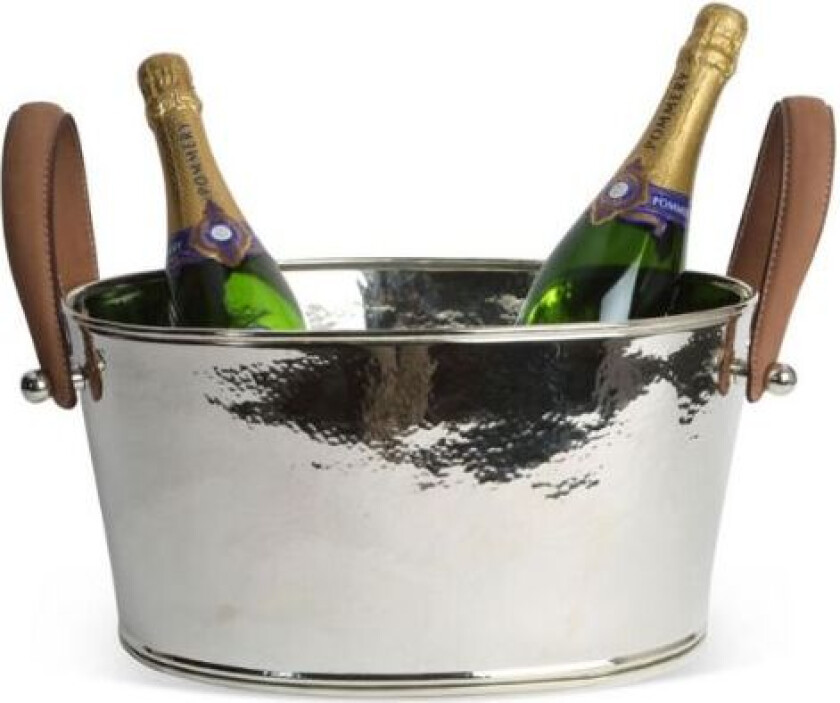 Liten Champagnesjøler M. Lær Håndtak Hammeret Look