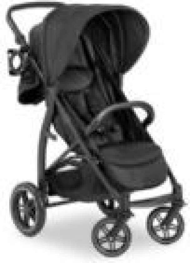 Hauck Rapid 4D, Baldakin, Sportsvogn med reisesystem, Alle kjønn, Solide hjul, Sammenleggbar, Sort