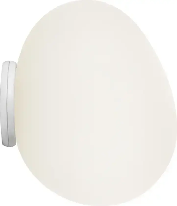 Gregg piccola vegglampe, hvit, IP44, glass