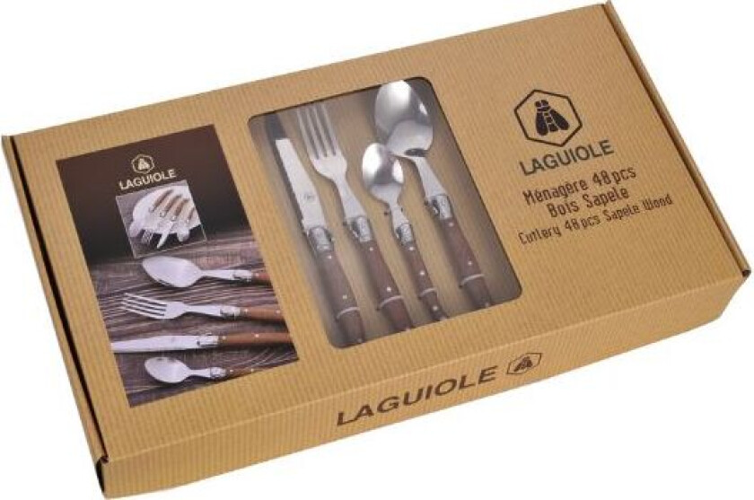 Bestikksett i Valnøtt 48 Deler