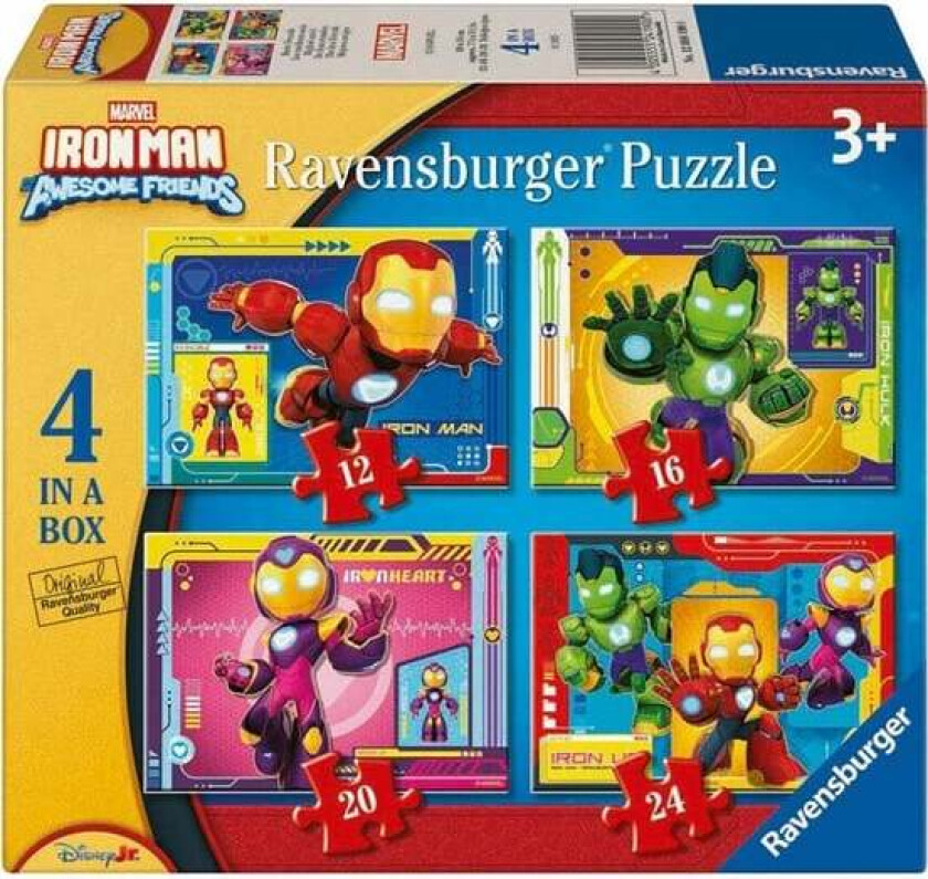 Jigsaw Puzzle Iron Man and his Fantastic Friends - 4 Puzzles