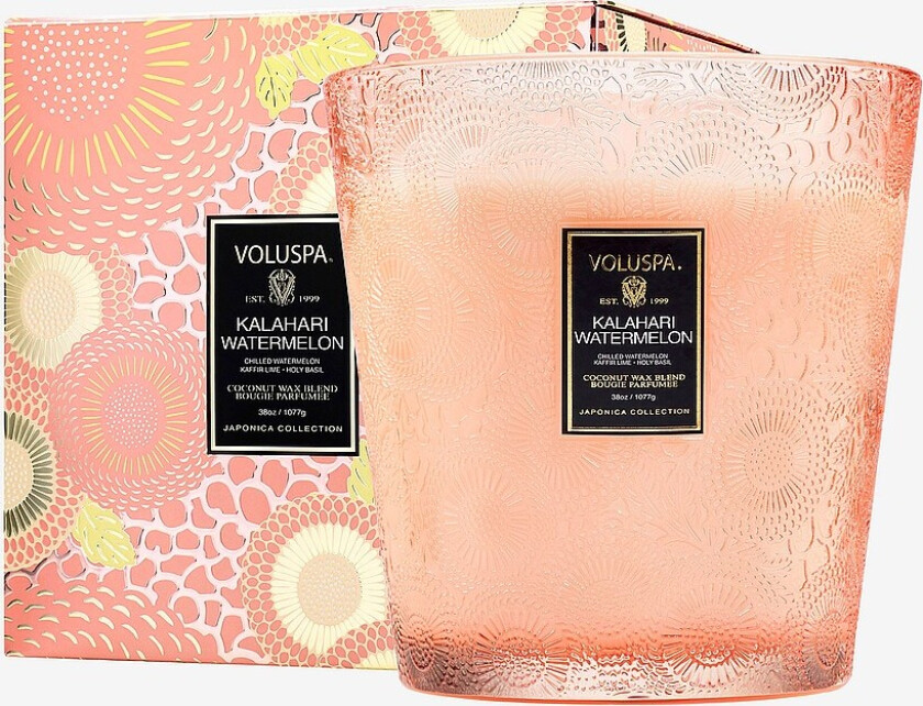 Kalahari Watermelon Boxed Luxe Jar Candle 80H - Rosa