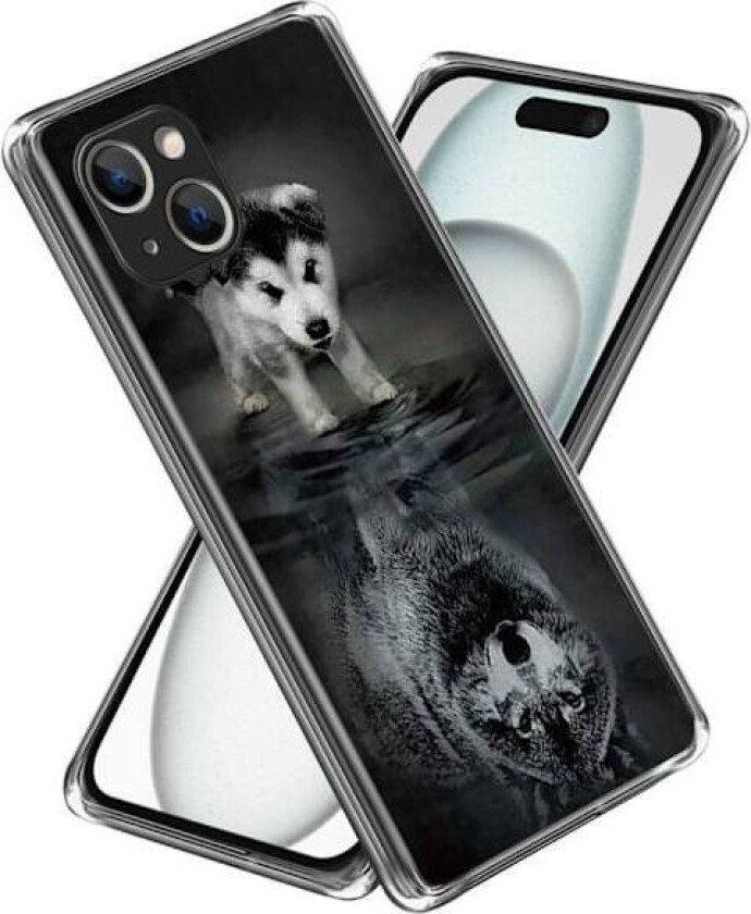 Deco iPhone 15 deksel - Hund Og Ulv