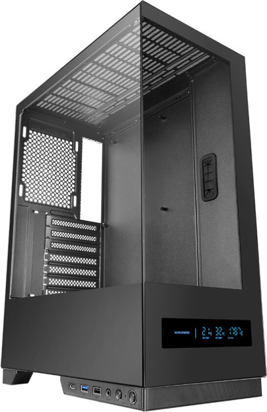 MC-PULSAR LCD PC-kabinett - Midi Tower, ATX - Svart