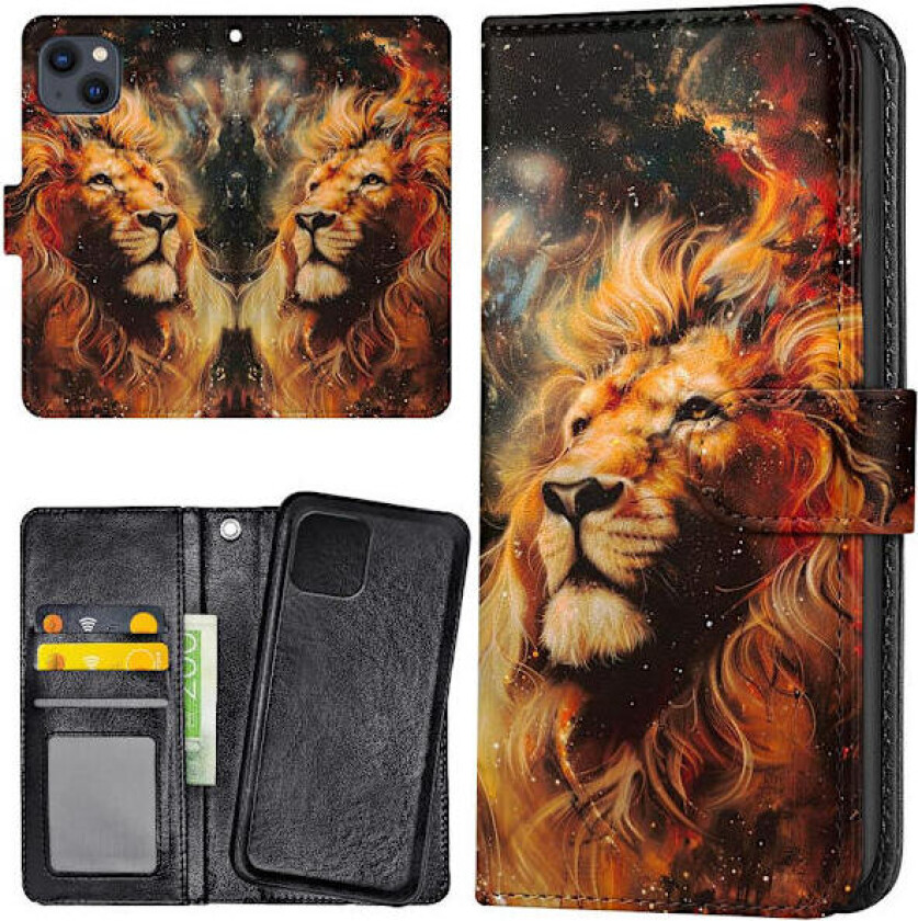 iPhone 15 - Lommebok Deksel Lion