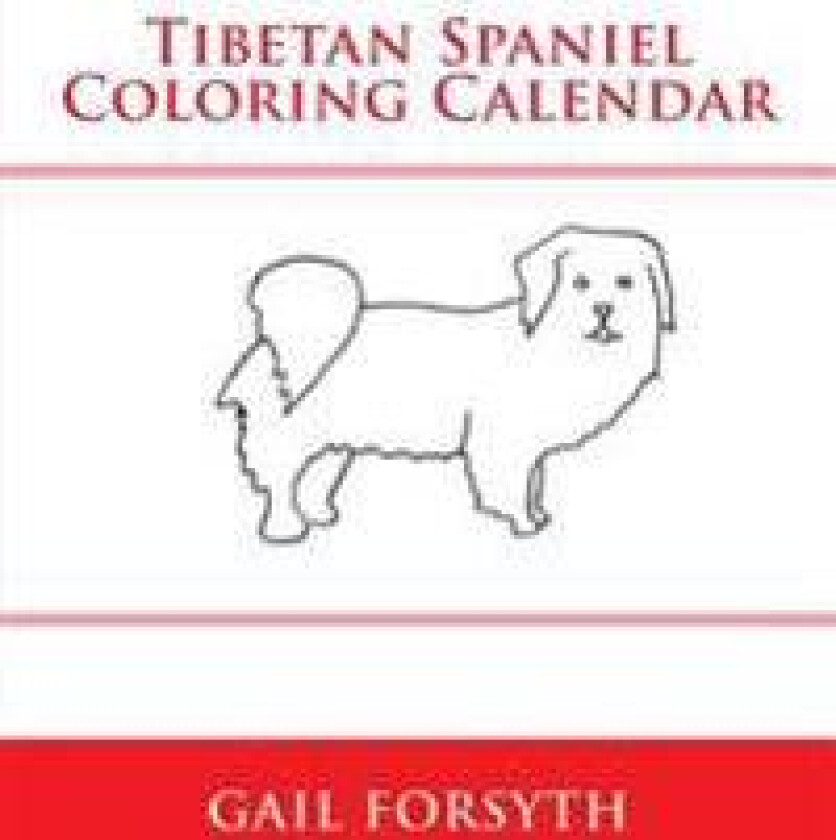 Tibetan Spaniel Coloring Calendar