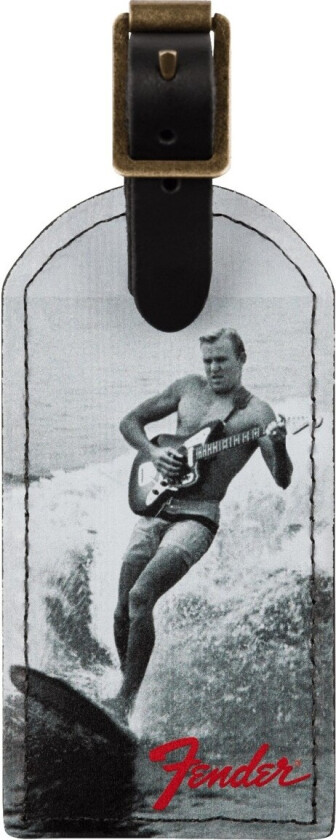 Vintage Ad Luggage Tag Surfer