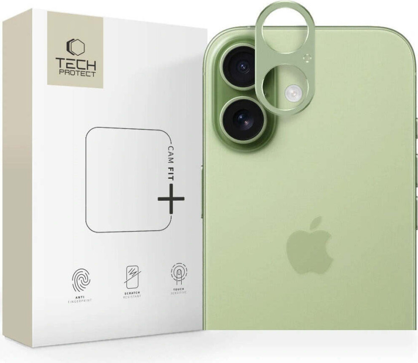 iPhone 17 Tech-Protect CamAlloy Fit+ Kameralinsebeskyttelsesdeksel - Grønn