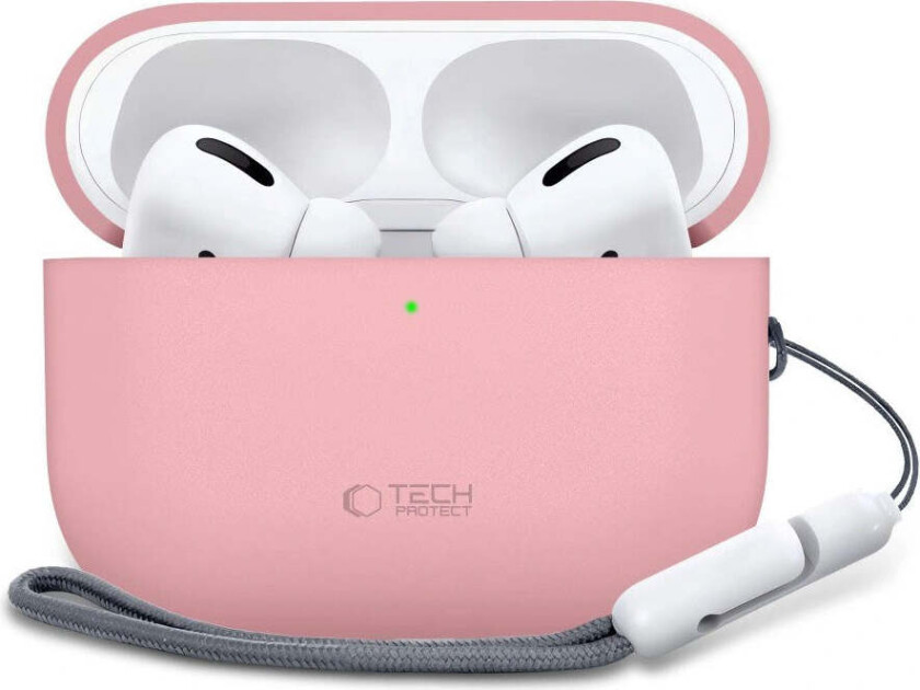 Apple AirPods Pro (3. Gen) Tech-Protect Silikondeksel med Stropp - Rosa