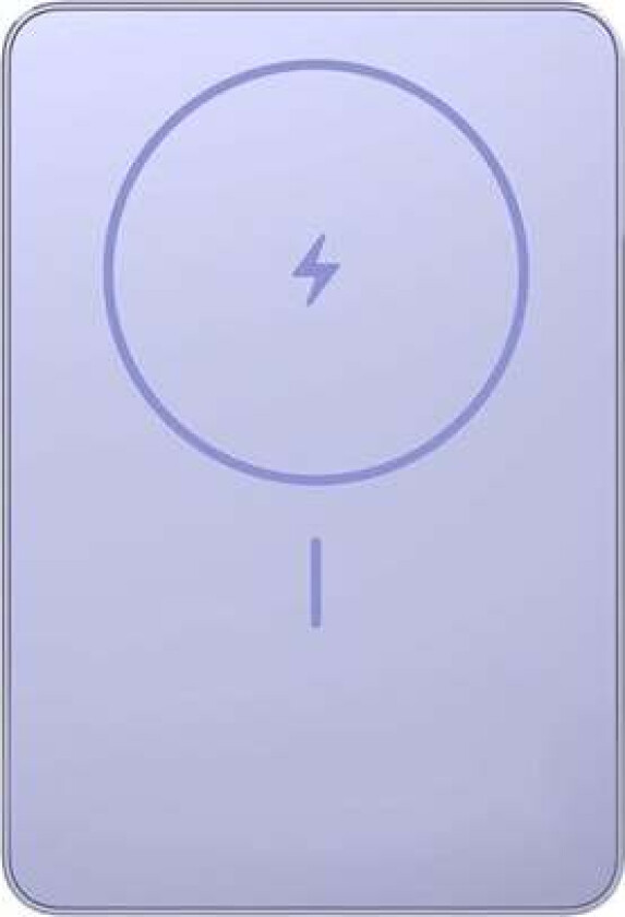 Super Slim Magnetic Nødlader - Lilla - 5000 mAh