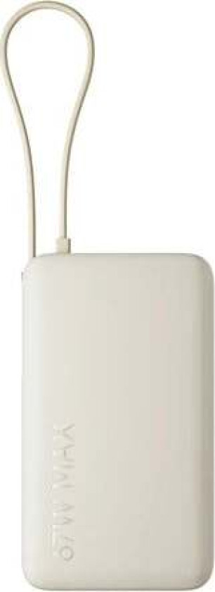 67W Power Bank 10000 (Integrated Cable) Tan Nødlader - 10000 mAh