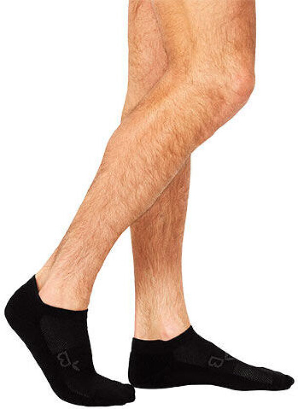 Bambus Sokker Menn Svart str. 39-45 Invisible Active - 1 Stk
