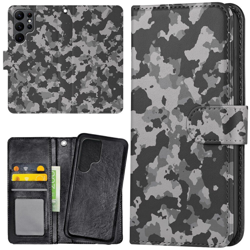 Samsung Galaxy S24 Ultra - Lommebok Deksel Kamuflasje