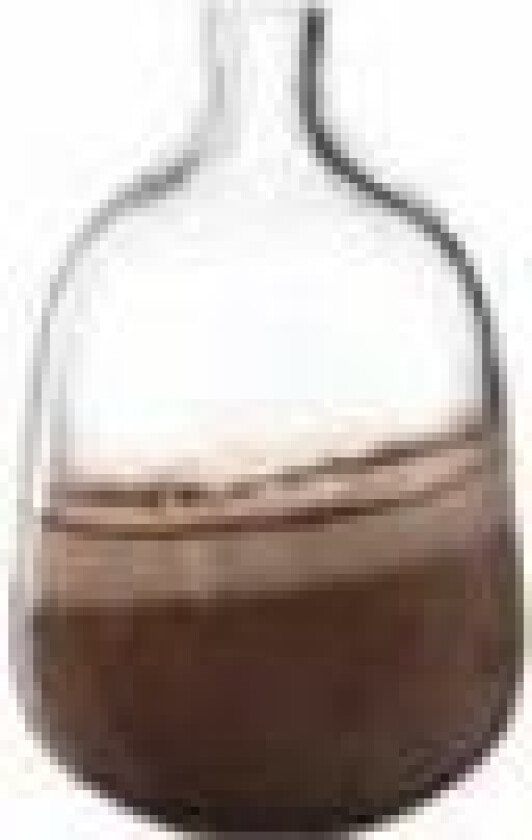 041670, Flaske-formet Vase, Glass, Brun, Gjennomsiktig, Blank, Bord, Innendørs