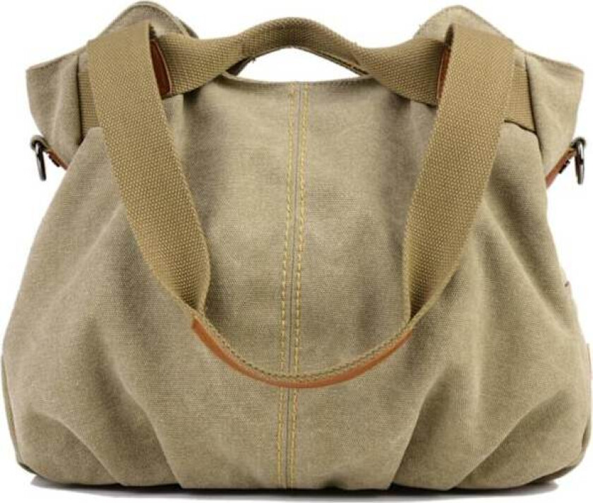 Kvinners lerretshåndveske, skuldertaske, crossbody-veske, håndveske, slitt veske