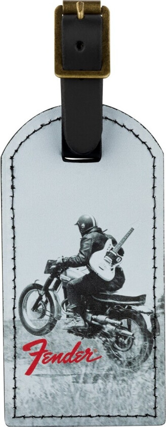 Vintage Luggage Tag Motorcycle