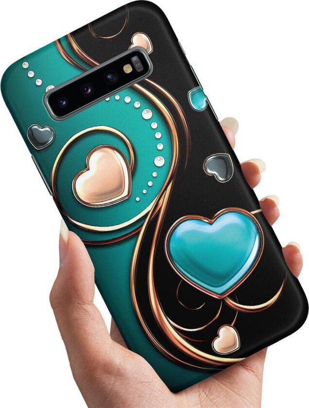 Samsung Galaxy S10 - Deksel/Mobildeksel Hjerter