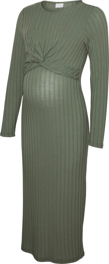 Mllucy June Ls Jrs Midi Dress 2F - Green - XL