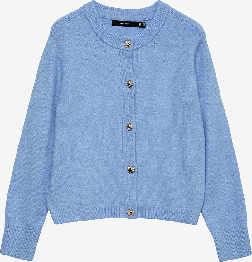 Kardigan vmFiona LS Short Button - Blå