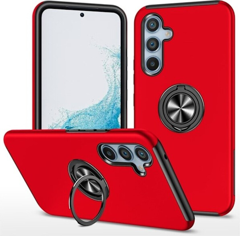 Samsung Galaxy S25 / S24 Hybrid Deksel Med Fingerring