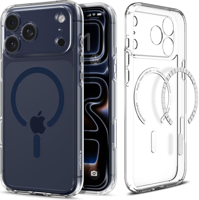 Ultra Hybrid MagSafe-deksel for iPhone 17 Pro Max - Gjennomsiktig/Bl??