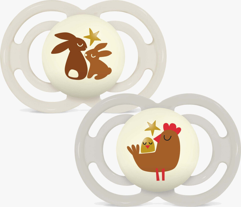 Perfect Night Smokk Silikon 2-Pakk 6-16m, Nøytral - Smokker - Silikon