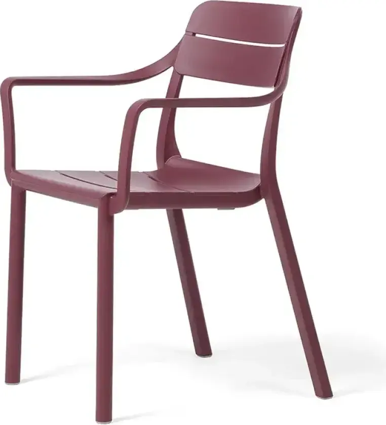 Cassia stol med armlener Borgogna