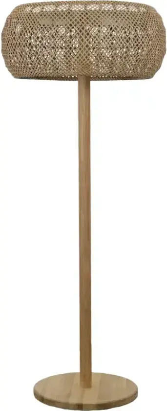 Illusion Glow gulvlampe m/natural Weave Teak