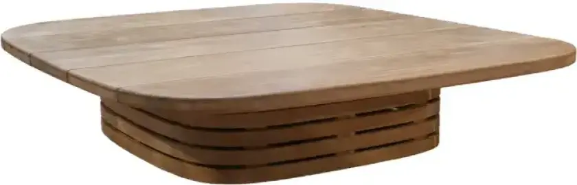 Bilde av Mellow salongbordramme kvadratisk f/bordsskiva 144x144 cm Teak