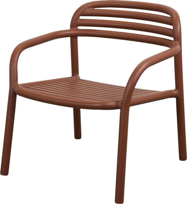 Bliss lenestol, stabelbar Desert red, aluminium