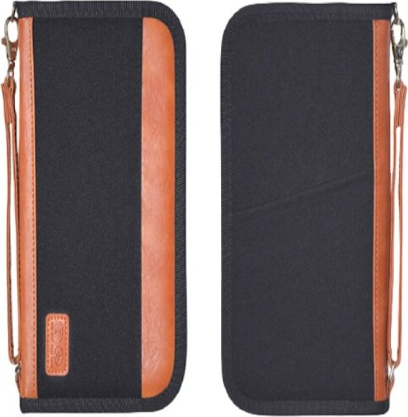 RFID-blokkerende passholder reiselommebok Black