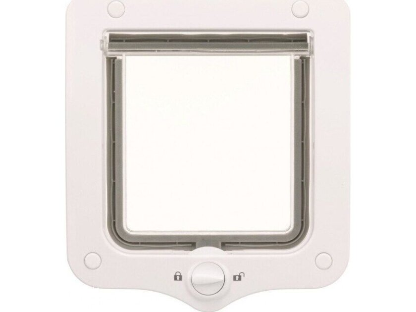 2-Way cat flap 20 × 22 cm white
